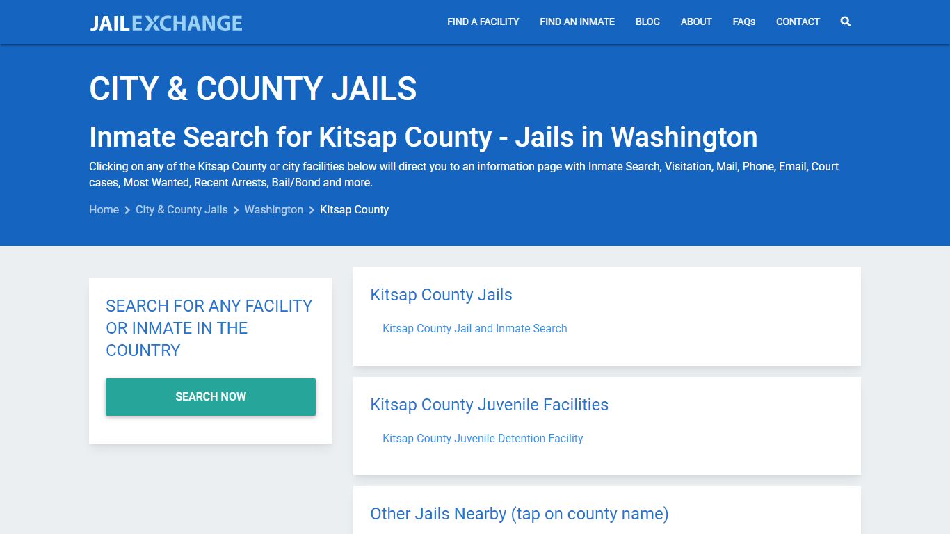 Inmate Search for Kitsap County | Jails in Washington - Jail Exchange